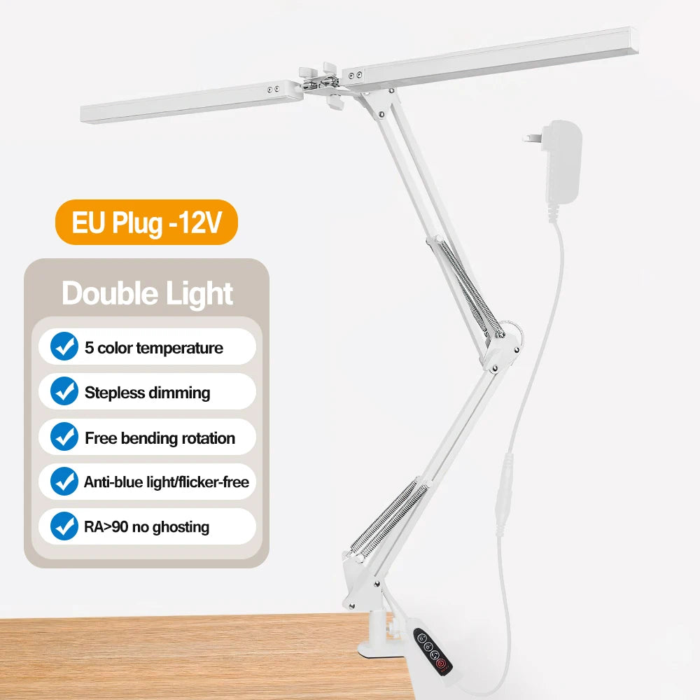 LEDデスクライト 無段階調光 USB モニターライト 目に優しい タッチ式 読書灯 勉強用 PCライト おしゃれ デスクランプ