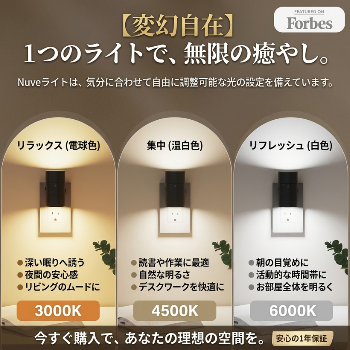 【睡眠の質を高める、極上のホテルライク照明】 暗闇を優雅に照らすスマート間接照明 『Nuvé Luma One』
