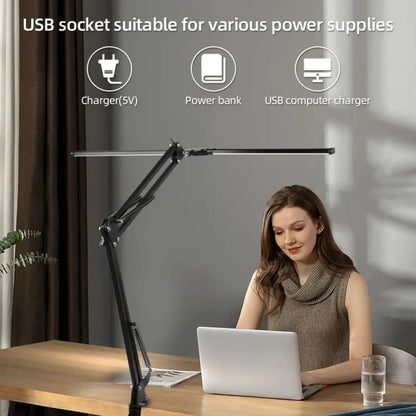 LEDデスクライト 無段階調光 USB モニターライト 目に優しい タッチ式 読書灯 勉強用 PCライト おしゃれ デスクランプ