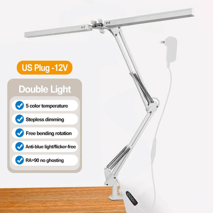 LEDデスクライト 無段階調光 USB モニターライト 目に優しい タッチ式 読書灯 勉強用 PCライト おしゃれ デスクランプ