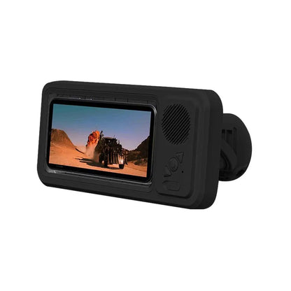 防水スマホホルダー お風呂 Bluetoothスピーカー付き IPX68 シャワー用スマホスタンド 防曇 ハンズフリー通話 音楽再生 全機種対応